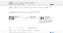 Desktop Screenshot of kunstnerforbundet.no
